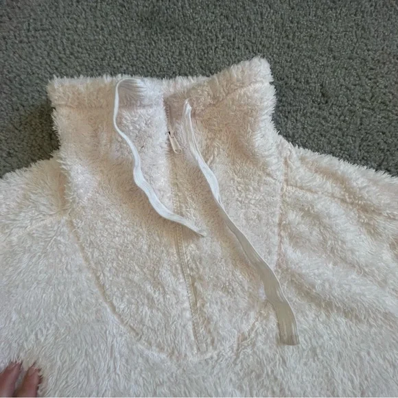 Fuzzy Sweatshirt from Free People with ¾ Zip | Medium - Picture 5 of 7